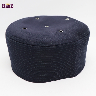 Picture of Brown Check Solid Color Cotton Mesh Air Prayer Tupi - Cap For Men