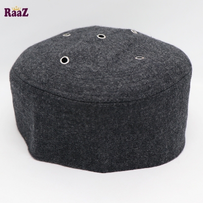 Picture of Brown Check Solid Color Cotton Mesh Air Prayer Tupi - Cap For Men