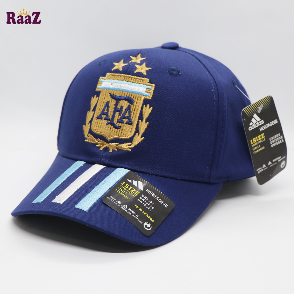 Picture of Navy Blue Argentina Three Star Embroidered AFA Logo 3-Stripe Cap