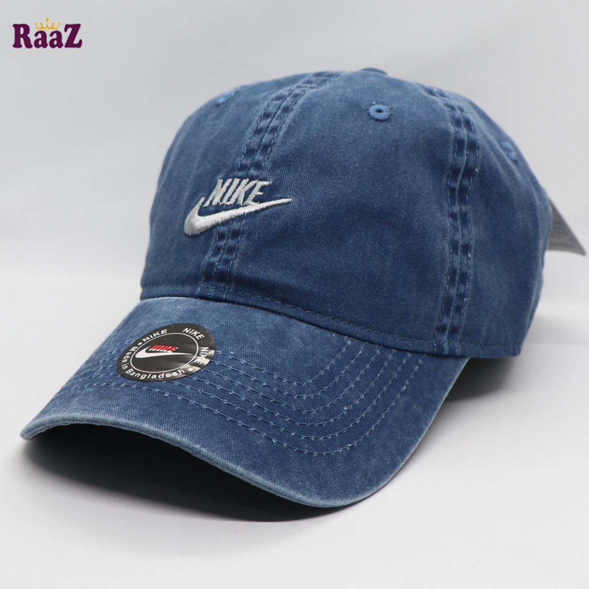 Picture of Navy Blue Wash Premium Quality Export Fine Cotton Embroidery Logo Curved Visor Baseball Cap For Men