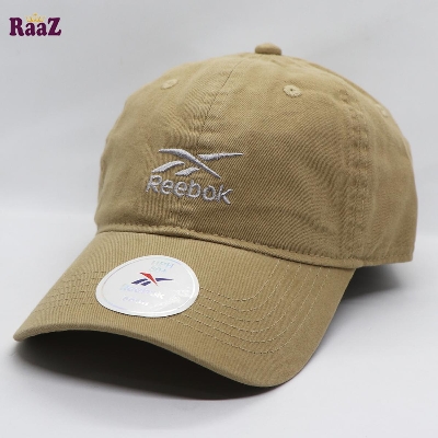 Picture of Light Brown Wash Wash Premium Quality Export Fine Cotton Embroidery Logo Curved Visor Baseball Cap For Men