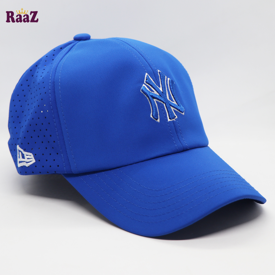 Picture of Blue and White Polyester Baseball Cap For Men