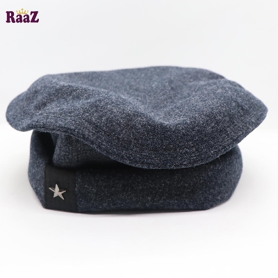 Picture of Light Blue New Design Wool Spandex Steel Star Afghani Star Pakol Cap/Tupi For Men ( Free Size)