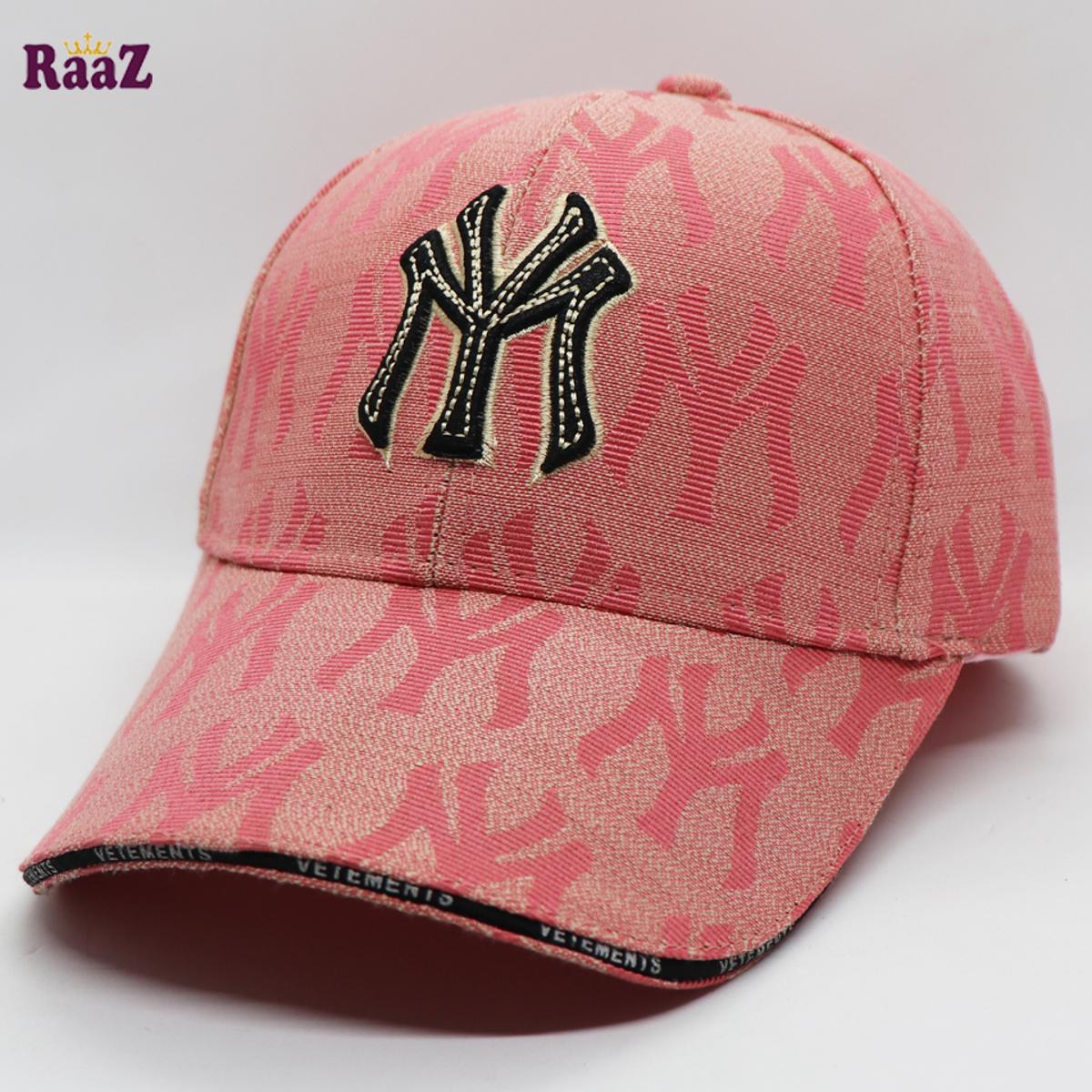 Picture of Easily Usable - Pink New York Yankees Embroidery Logo Imported Premium Baseball Cap - Easy To maintain - Understated Sophistication