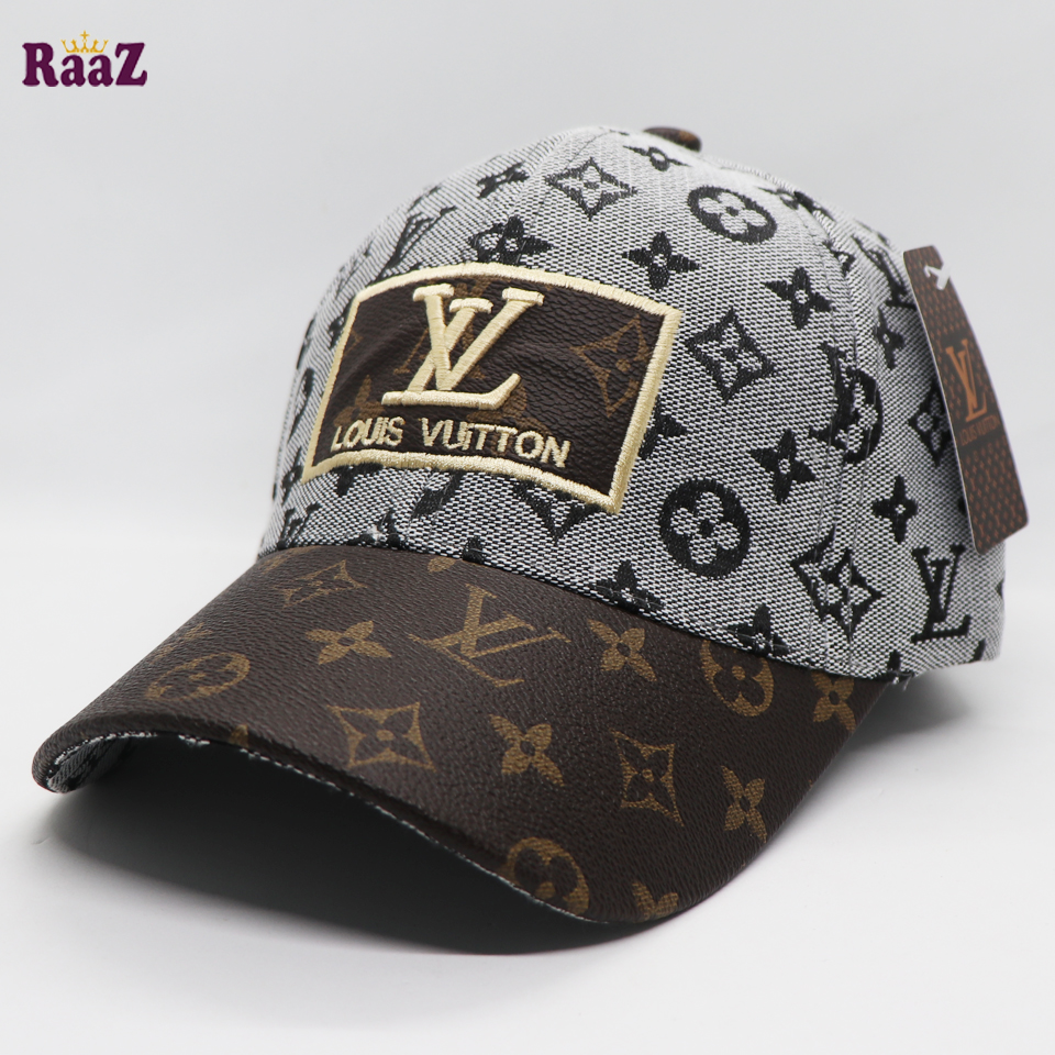 Picture of Refined Taste - Silver Black Brown Leather Pattern Embroidery Logo Premium Imported Cap - Durabilty Assured - Durablity Assurance