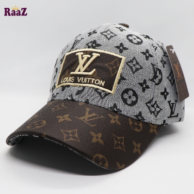Picture of Refined Taste - Silver Black Brown Leather Pattern Embroidery Logo Premium Imported Cap - Durabilty Assured - Durablity Assurance