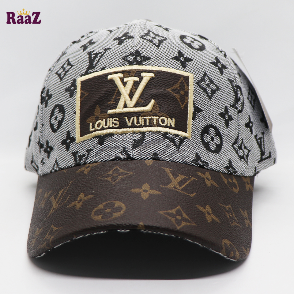 Picture of Refined Taste - Silver Black Brown Leather Pattern Embroidery Logo Premium Imported Cap - Durabilty Assured - Durablity Assurance