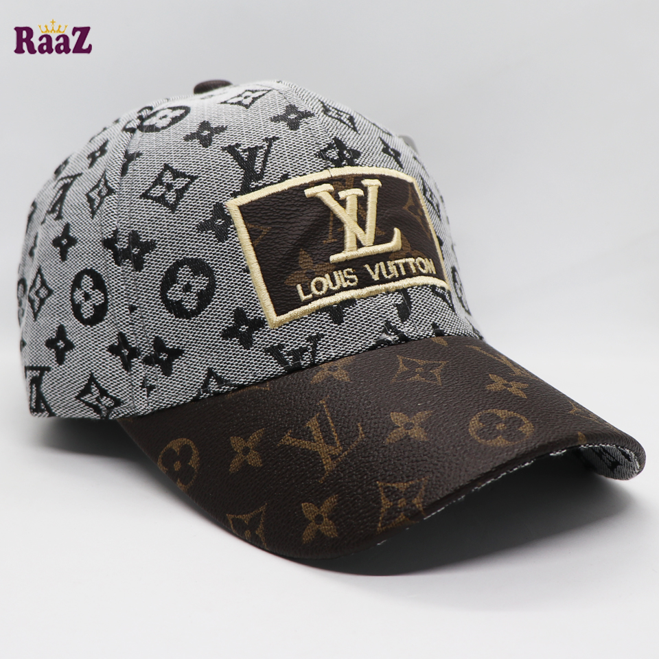 Picture of Refined Taste - Silver Black Brown Leather Pattern Embroidery Logo Premium Imported Cap - Durabilty Assured - Durablity Assurance