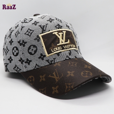 Picture of Refined Taste - Silver Black Brown Leather Pattern Embroidery Logo Premium Imported Cap - Durabilty Assured - Durablity Assurance
