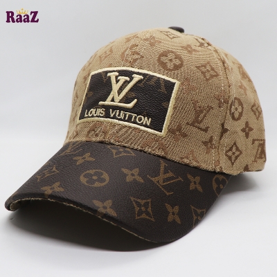 Picture of Premium Quality - Golden Brown Leather Pattern Embroidery Logo Premium Imported Cap - Modern - Choice Expression - Understated Sophistication