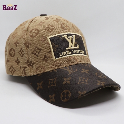 Picture of Premium Quality - Golden Brown Leather Pattern Embroidery Logo Premium Imported Cap - Modern - Choice Expression - Understated Sophistication