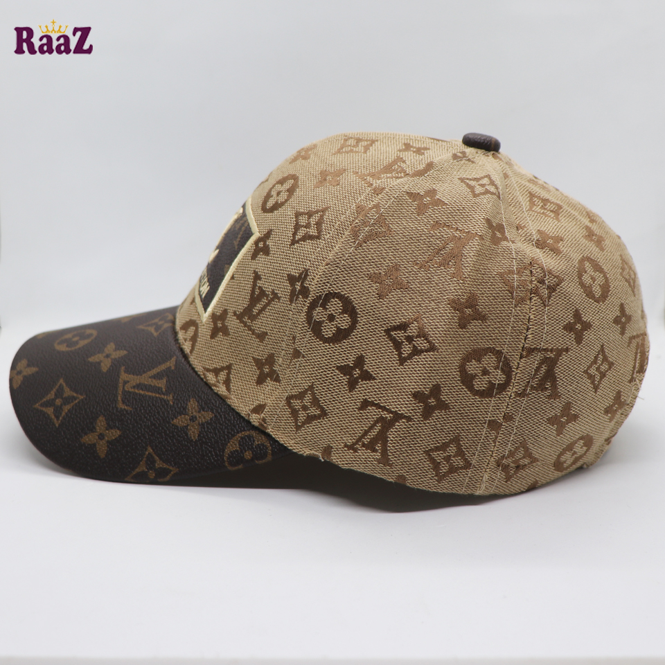 Picture of Premium Quality - Golden Brown Leather Pattern Embroidery Logo Premium Imported Cap - Modern - Choice Expression - Understated Sophistication