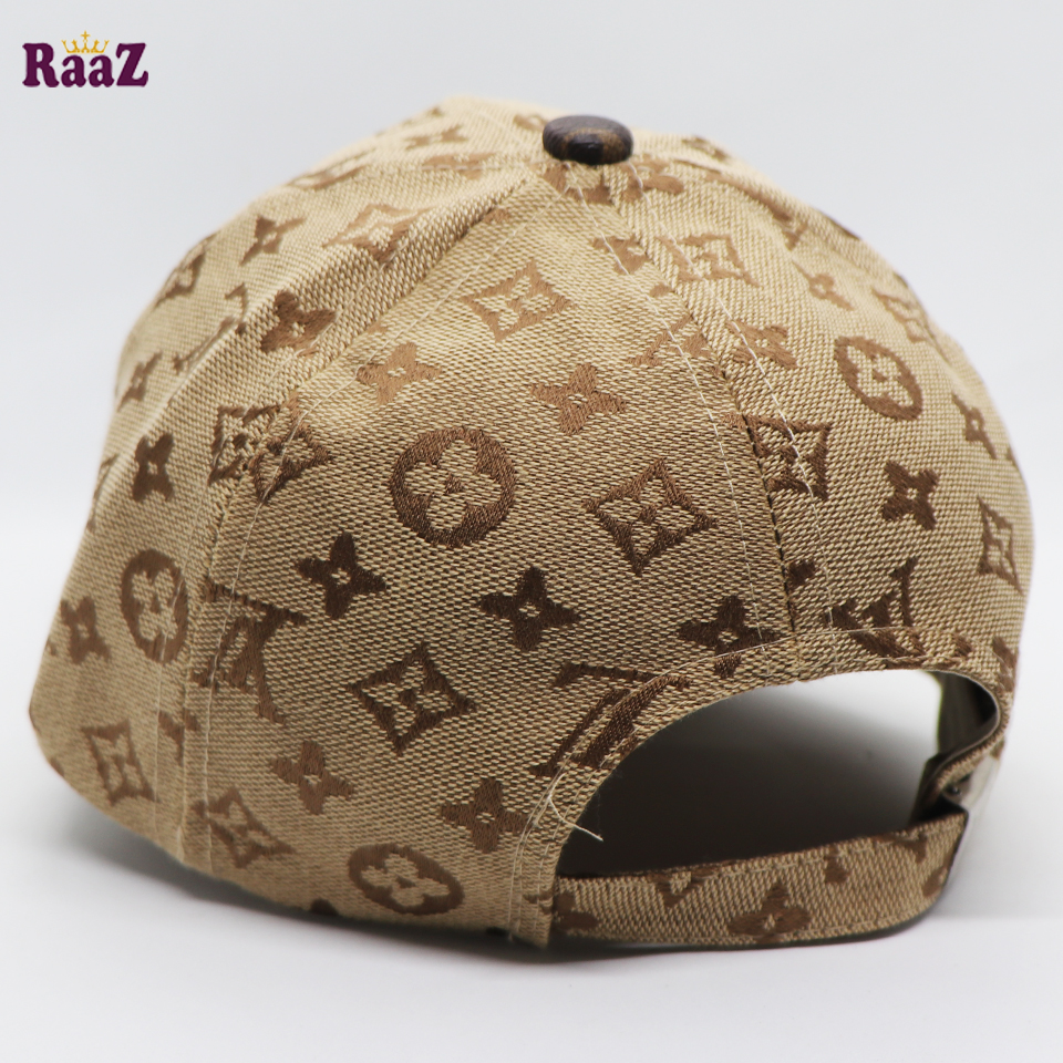 Picture of Premium Quality - Golden Brown Leather Pattern Embroidery Logo Premium Imported Cap - Modern - Choice Expression - Understated Sophistication