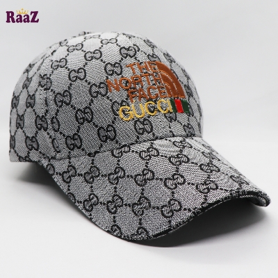 Picture of Highly Durable - Silver GG Logo Fabrics Embroidery Logo Premium Imported Baseball Cap - Sustainable Choice - Well Inspired & Crafted