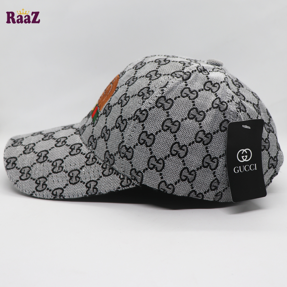 Picture of Highly Durable - Silver GG Logo Fabrics Embroidery Logo Premium Imported Baseball Cap - Sustainable Choice - Well Inspired & Crafted