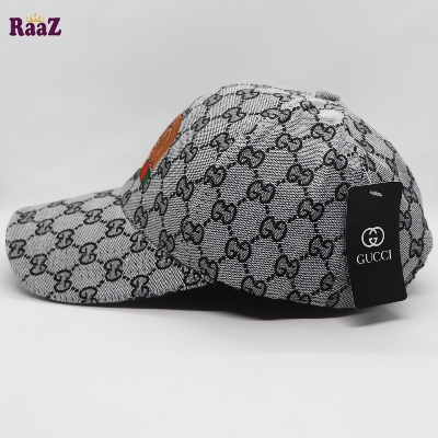 Picture of Highly Durable - Silver GG Logo Fabrics Embroidery Logo Premium Imported Baseball Cap - Sustainable Choice - Well Inspired & Crafted