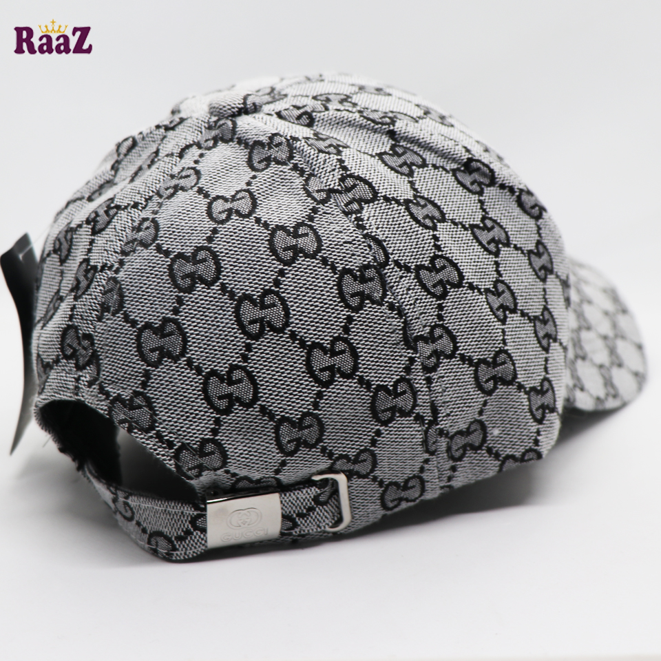 Picture of Highly Durable - Silver GG Logo Fabrics Embroidery Logo Premium Imported Baseball Cap - Sustainable Choice - Well Inspired & Crafted