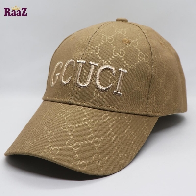 Picture of Highly Durable - Golden GG Fabrics Embroidery Logo Imported Premium Baseball Cap - Sustainable Choice - Designed - Urban Vibes
