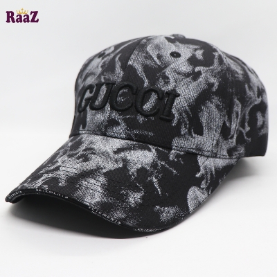 Picture of Premium Quality - White Black Flame Fabrics Embroidery Imported Premium Baseball Cap - Modern - Choice Expression - Designed - Urban Vibes