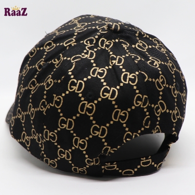 Picture of Easily Usable - Black Golden GG Fabrics Embroidery Logo Imported Premium Baseball Cap - Easy To maintain - Designed - Urban Vibes