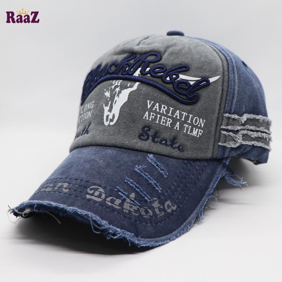 Picture of Deep Blue Vintage Retro Wash Baseball Cap