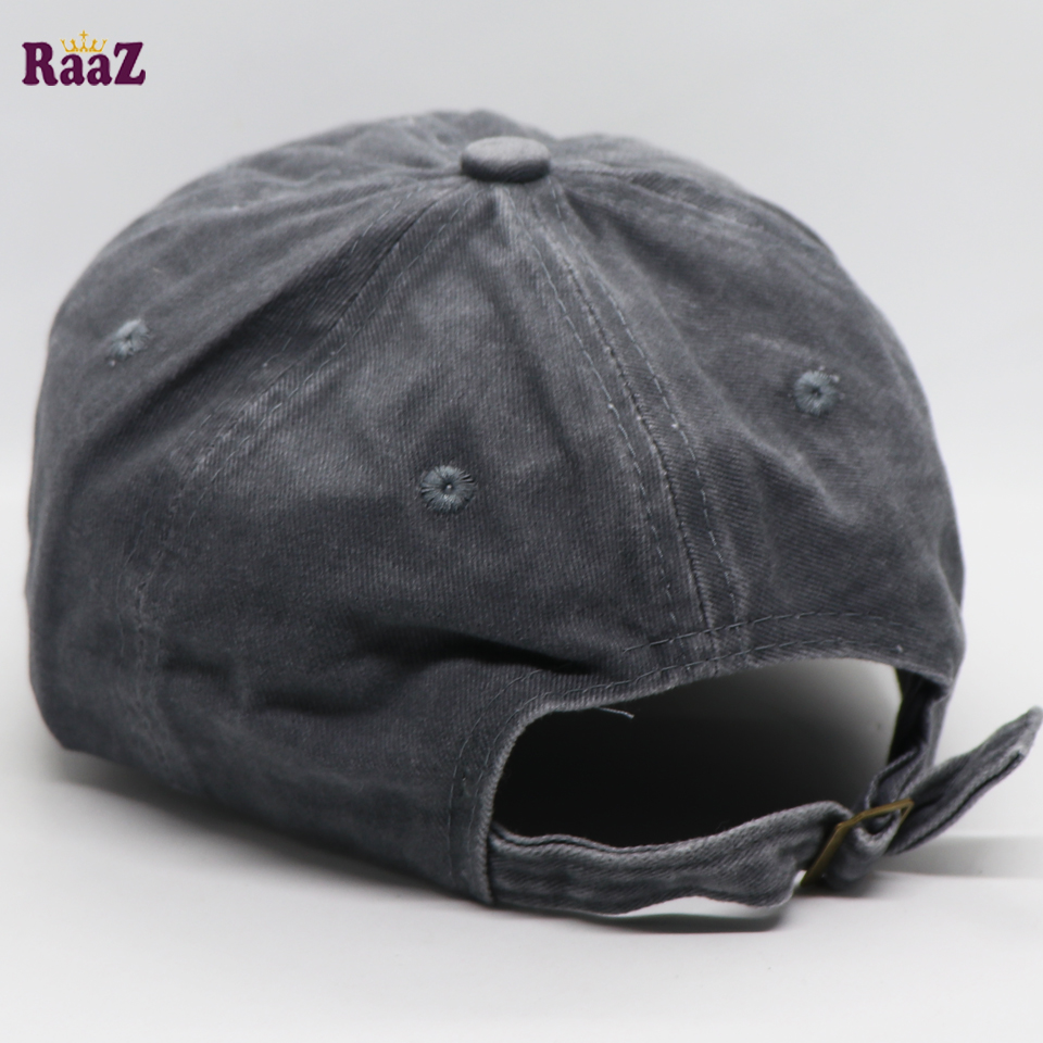 Picture of Silver NYC Vintage Retro Wash Baseball Cap