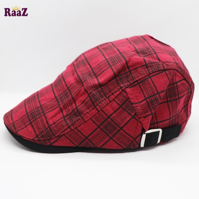 Picture of Ensemble Yourself - Custom Experience - Red Plaid Beret British Retro Vintage Fashion Golf - Couture - High-end - Designed - Urban Vibes