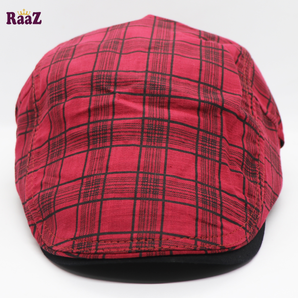 Picture of Ensemble Yourself - Custom Experience - Red Plaid Beret British Retro Vintage Fashion Golf - Couture - High-end - Designed - Urban Vibes