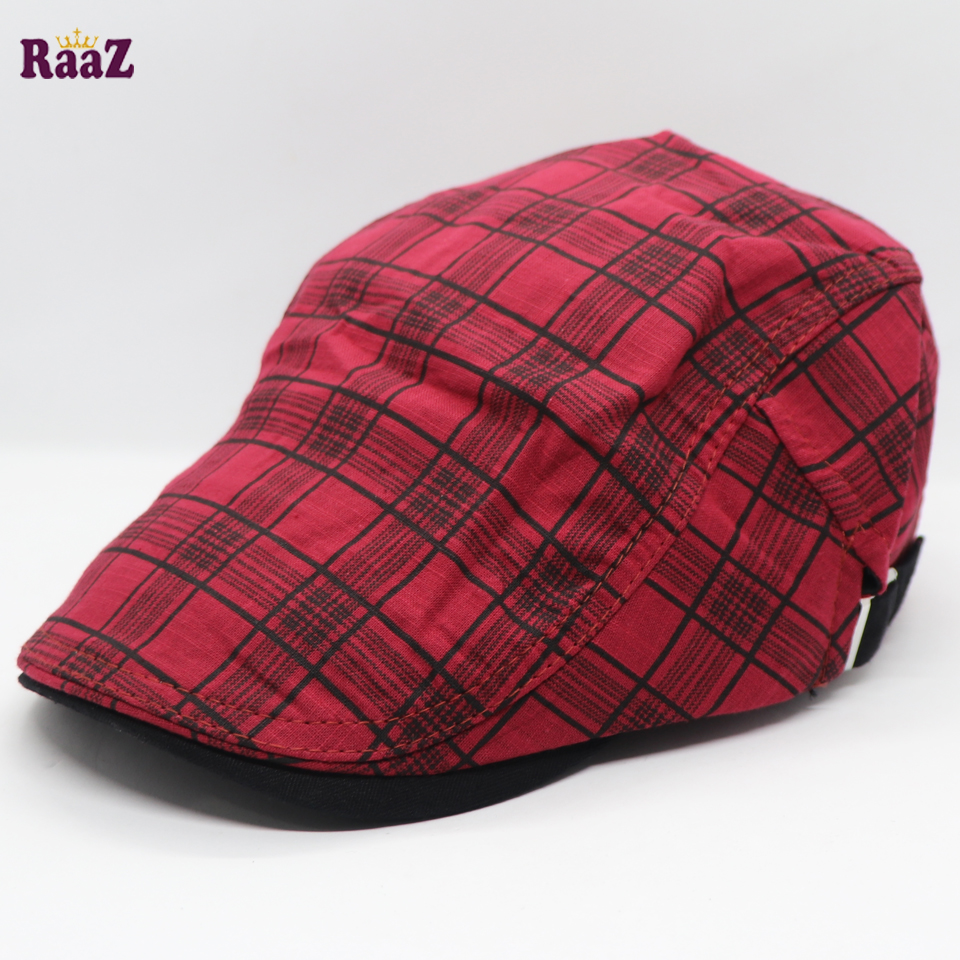 Picture of Ensemble Yourself - Custom Experience - Red Plaid Beret British Retro Vintage Fashion Golf - Couture - High-end - Designed - Urban Vibes