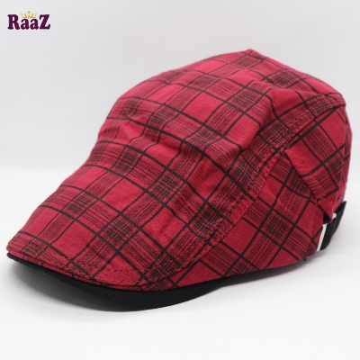 Picture of Ensemble Yourself - Custom Experience - Red Plaid Beret British Retro Vintage Fashion Golf - Couture - High-end - Designed - Urban Vibes