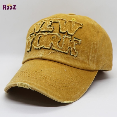 Picture of Yellow New York Logo Baseball Wash Cap