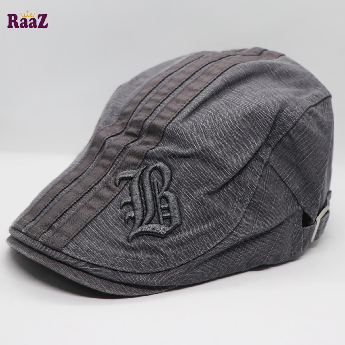 Picture of Grey Men Women Vintage Cotton Patchwork Newsboy Cap Duckbill Visor Casual Cabbie Beret Caps Brand Strapback Flat Golf Hats