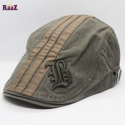 Picture of Light Green Wash Men Women Vintage Cotton Patchwork Newsboy Cap Duckbill Visor Casual Cabbie Beret Caps Brand Strapback Flat Golf Hats