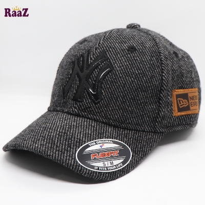 Picture of NY Leather Logo Mix Grey Wool Premium Fabrics Baseball Cap