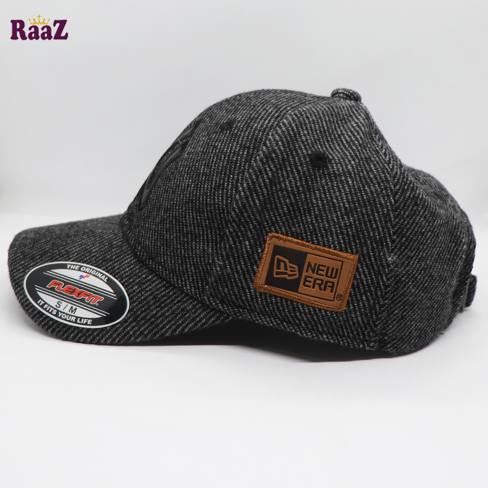 Picture of NY Leather Logo Mix Grey Wool Premium Fabrics Baseball Cap