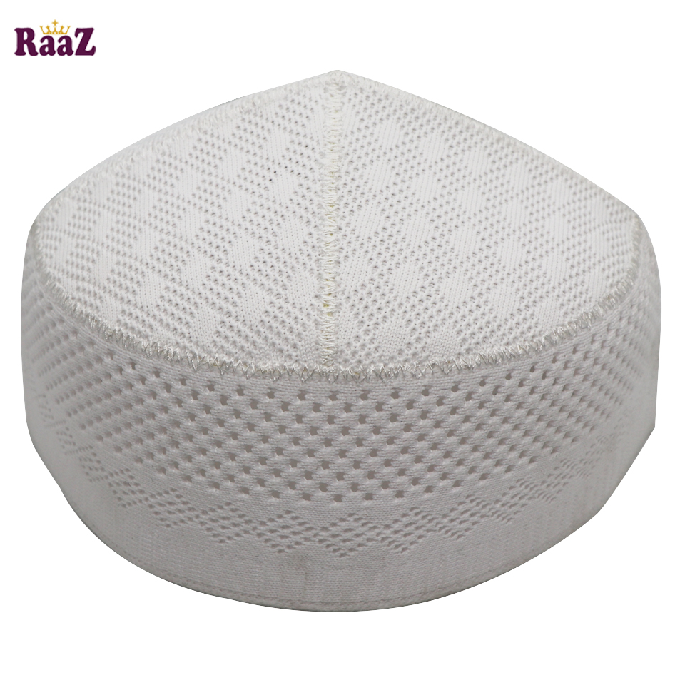Picture of Indian Net White Islamic Cap/Tupi For Men (Size:55,56)