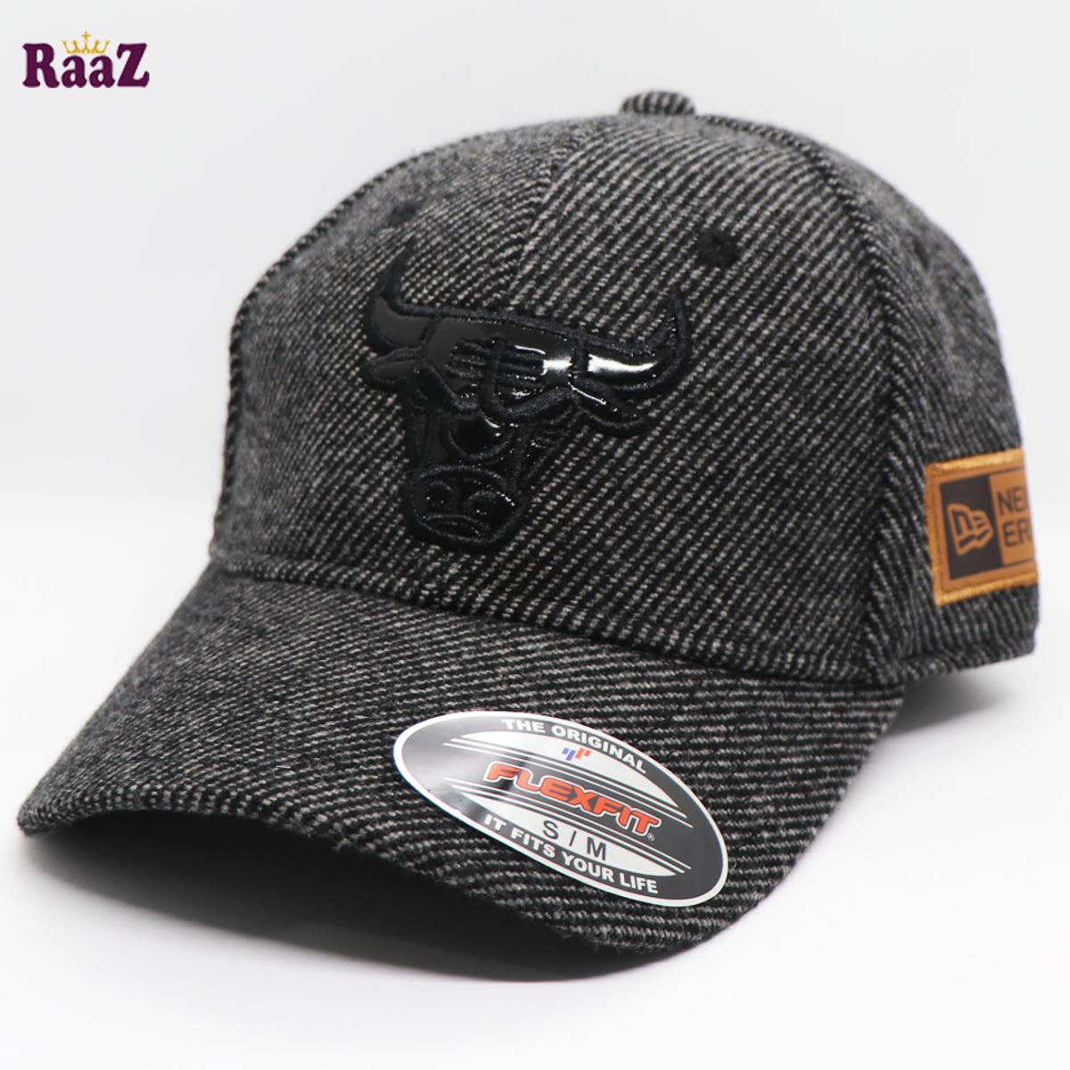 Picture of Black Bulls  Leather Logo Wool Fabrics Premium Baseball Cap