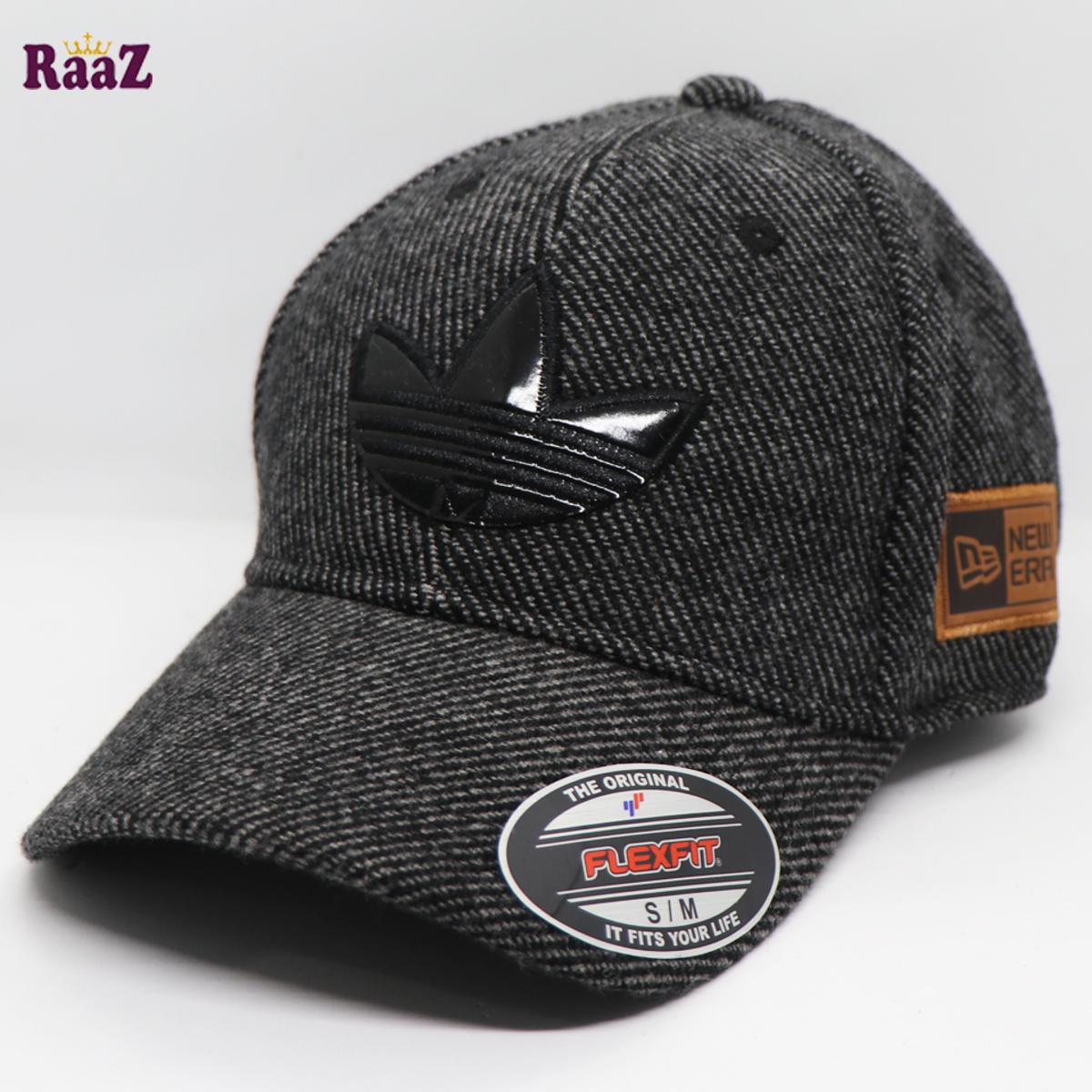 Picture of Black Leather Logo Wool Fabrics Premium Baseball Cap