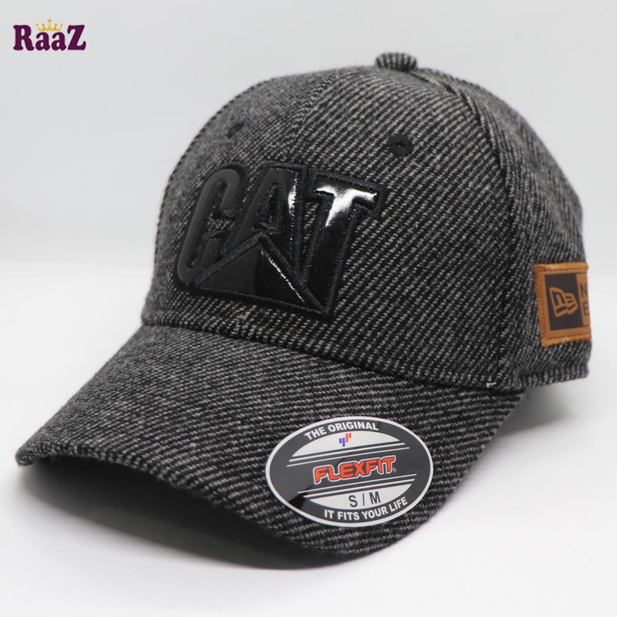 Picture of Black Leather Logo Wool Fabrics Premium Baseball Cap