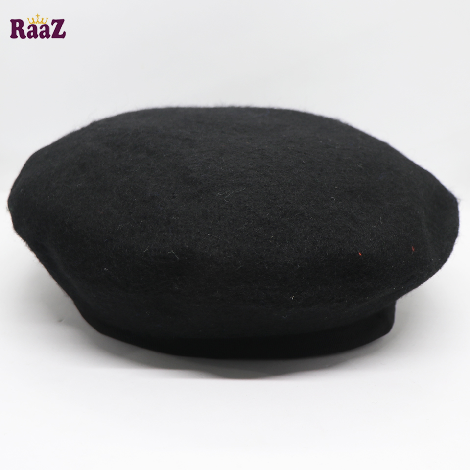 Picture of Black Solid Color Che Guevara Military Beret Cap (Free Size)
