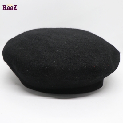 Picture of Black Solid Color Che Guevara Military Beret Cap (Free Size)