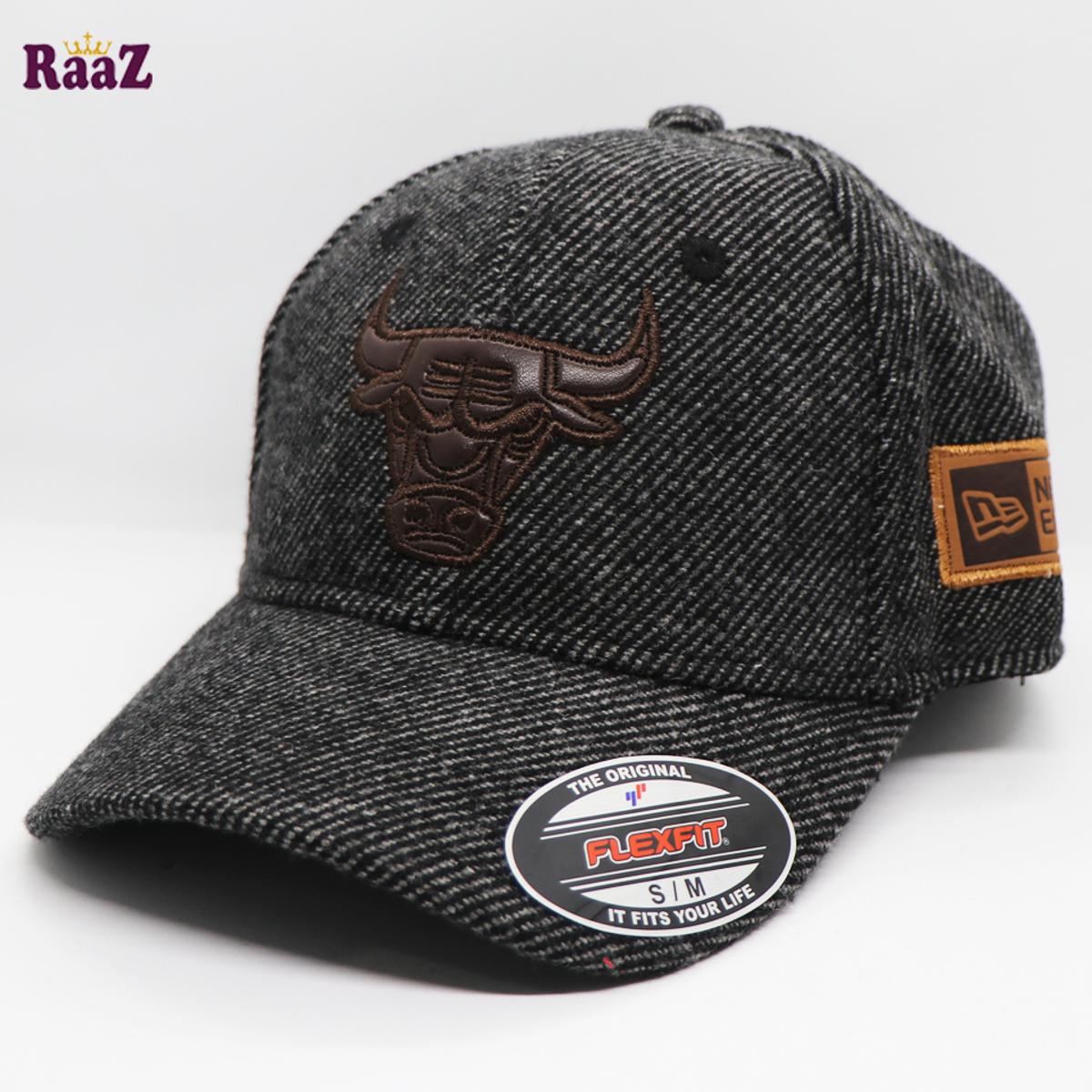 Picture of Bulls Leather Logo Wool Fabrics Premium Baseball Cap