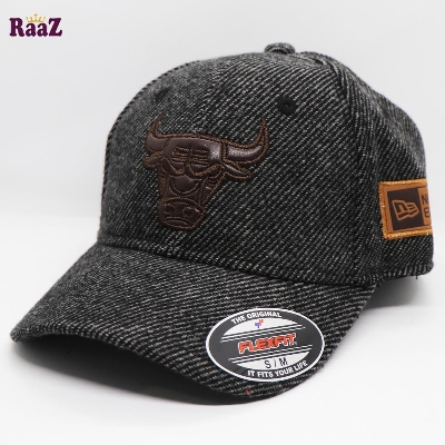 Picture of Bulls Leather Logo Wool Fabrics Premium Baseball Cap