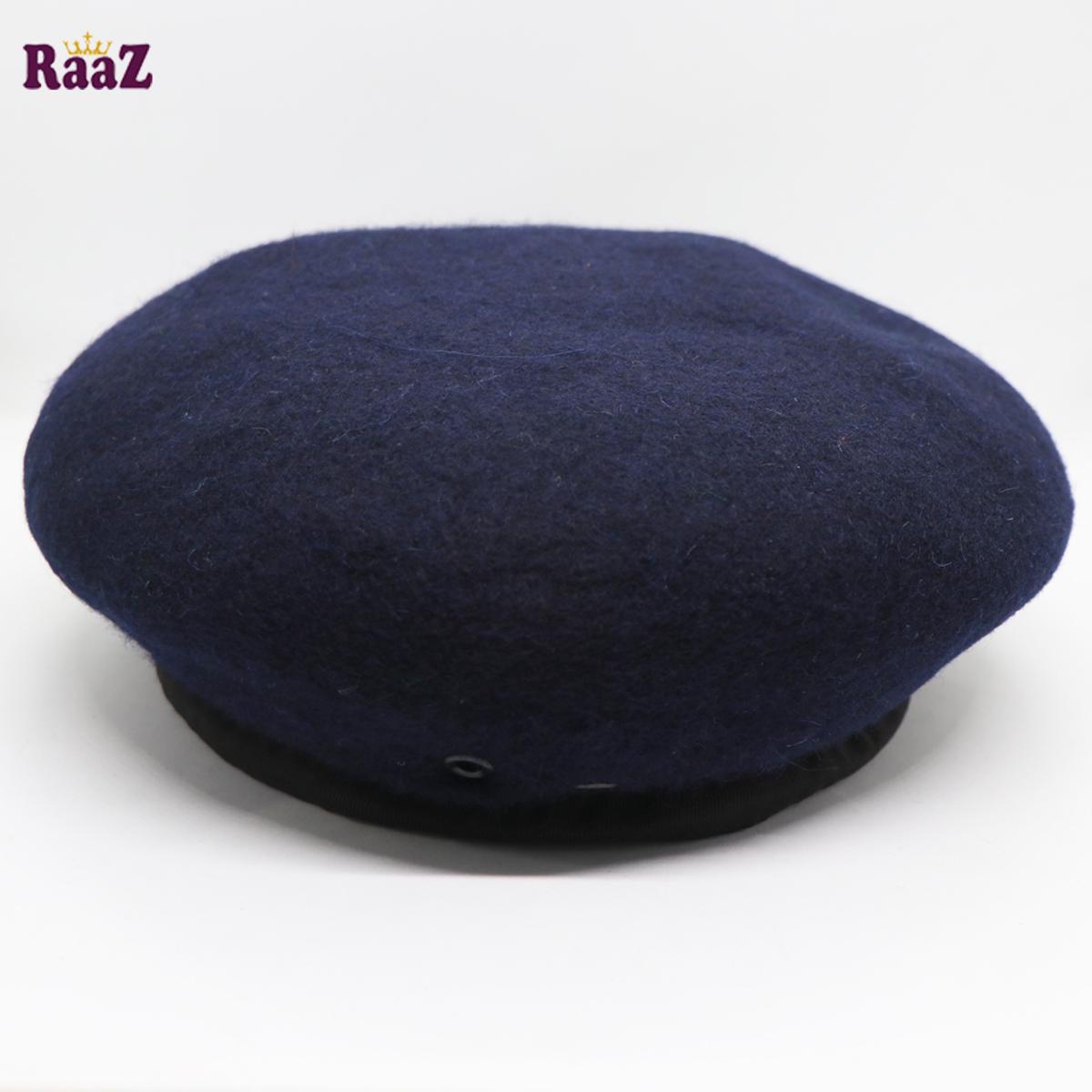 Picture of Navy Blue Solid Color Che Guevara Military Beret Cap (Free Size)