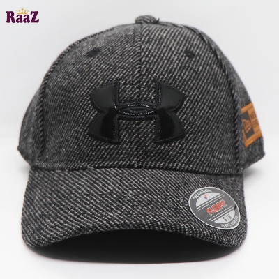 Picture of Black Leather Logo Wool Fabrics Premium Baseball Cap