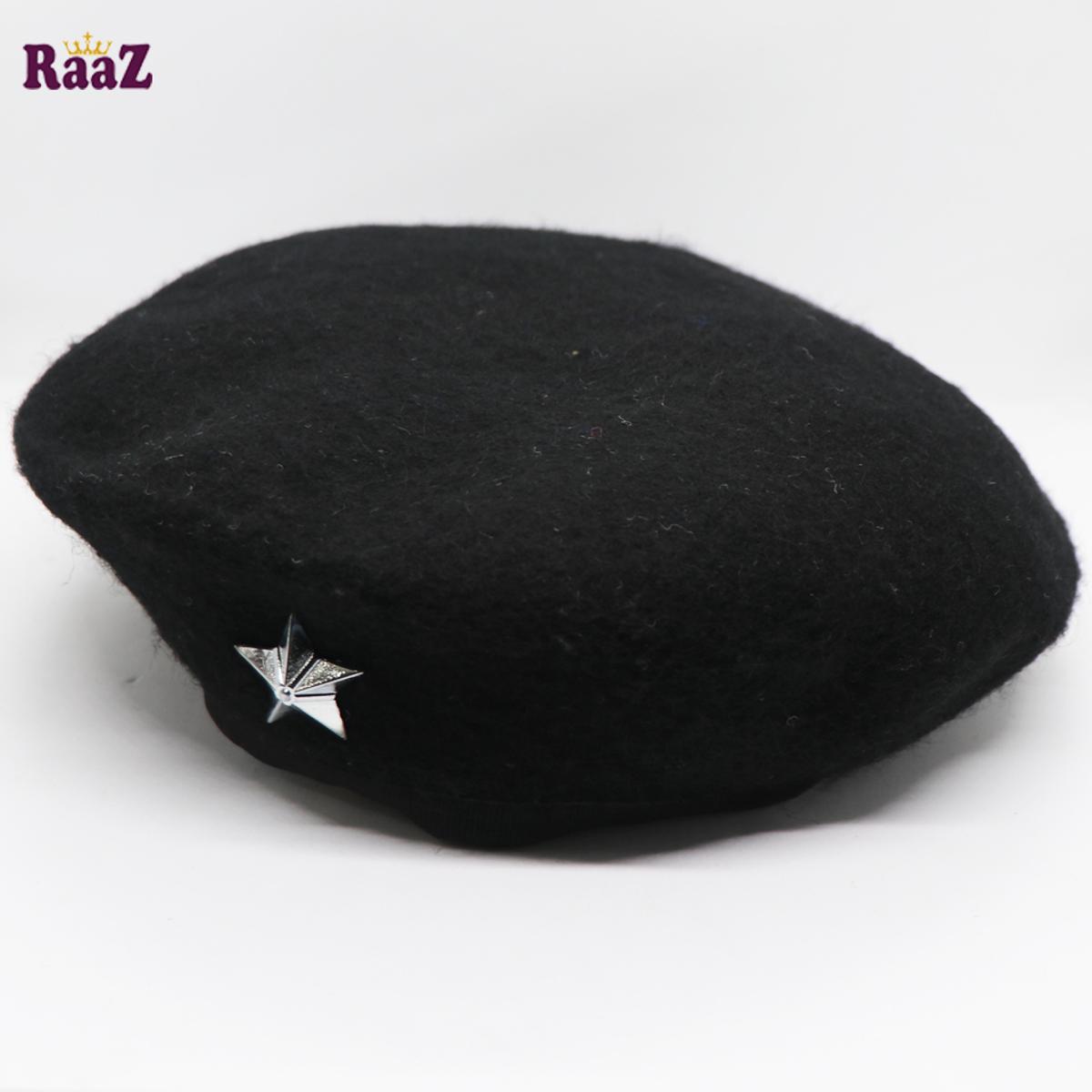 Picture of Black Che Guevara Military Metal Star Beret Cap (Free Size)