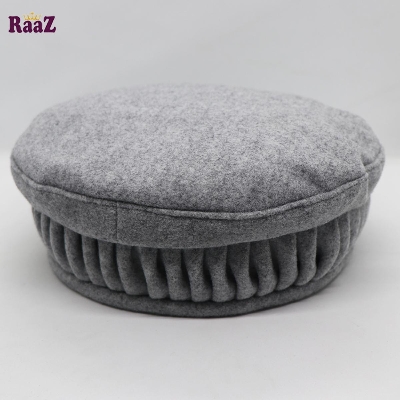 Picture of Silver New Design Wool Spandex Kashmiri Pakol Cap/Tupi For Men (Free Size)