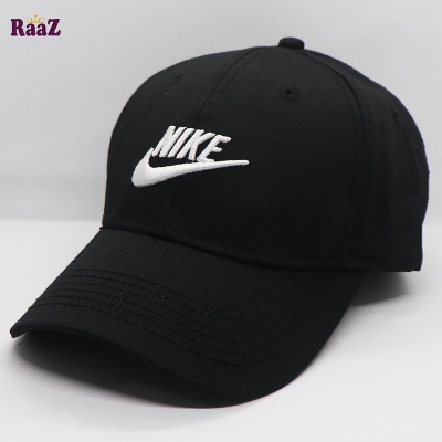 Picture of Highly Sustainable - Black White Embroidery Logo Export Quality Cotton Curved Visor Cap - Durabilty Assured - Understated Sophistication
