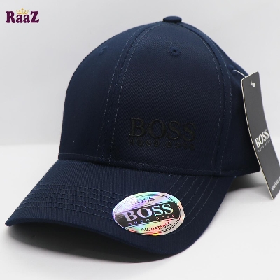 Picture of Stylish - Modern Vibe - Highly Durable - Navy Blue Embroidery Logo Adjustable Premium Curved Visor Cap - Sustainable Choice