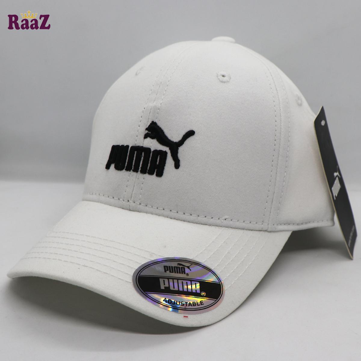 Picture of White Embroidery Logo Adjustable Premium Curved Visor Cap